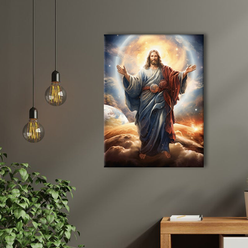 Eternal Triumph: A Resplendent Wall Art Depicting Jesus' Resurrection - Embrace the Power of Faith and Renewal - S05E51