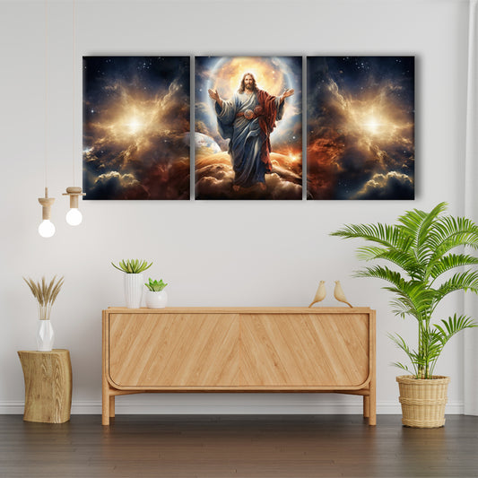 Eternal Triumph: A Resplendent Wall Art Depicting Jesus' Resurrection - Embrace the Power of Faith and Renewal - S05E51