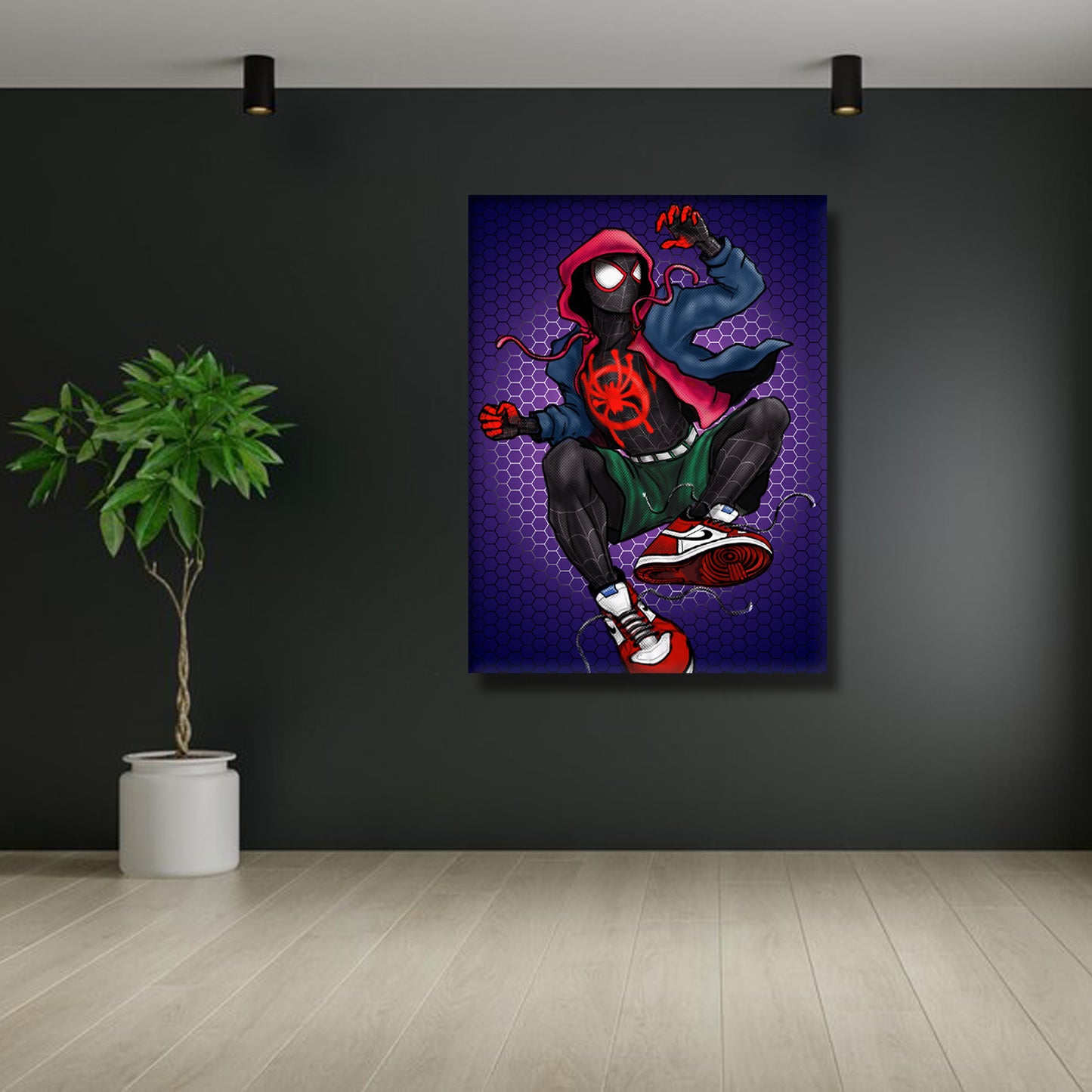 Spectacular Swings: Miles Morales Soars Through a Mesmerizing Webbed Universe in Enchanting Shades of Purple - S05E104