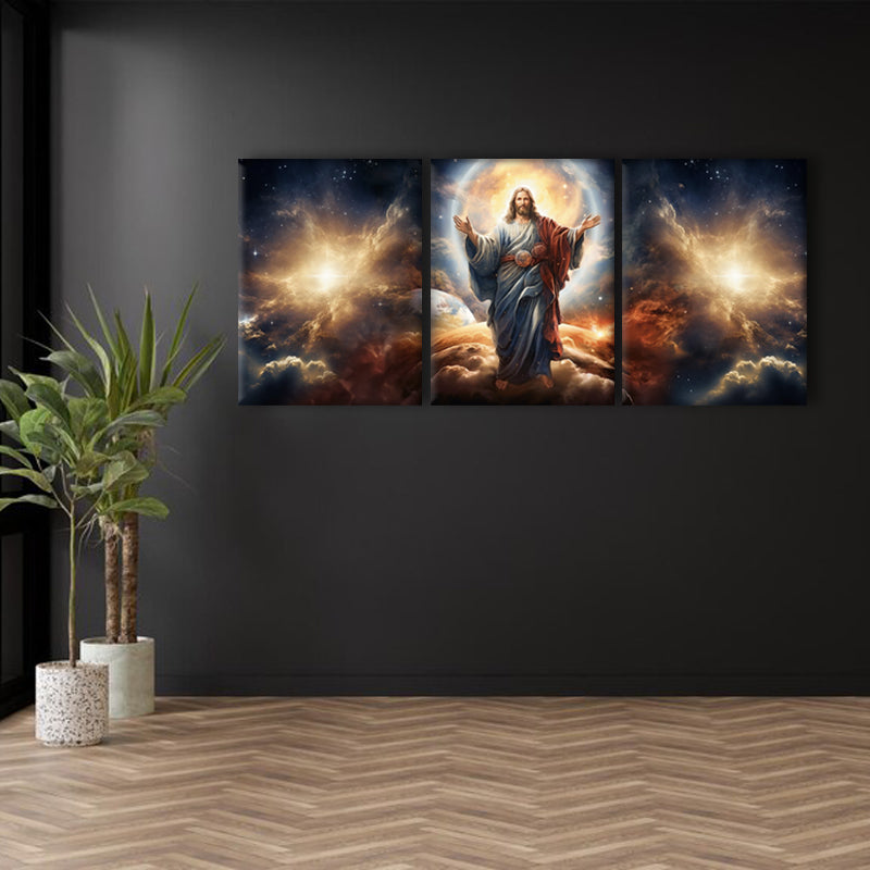 Eternal Triumph: A Resplendent Wall Art Depicting Jesus' Resurrection - Embrace the Power of Faith and Renewal - S05E51