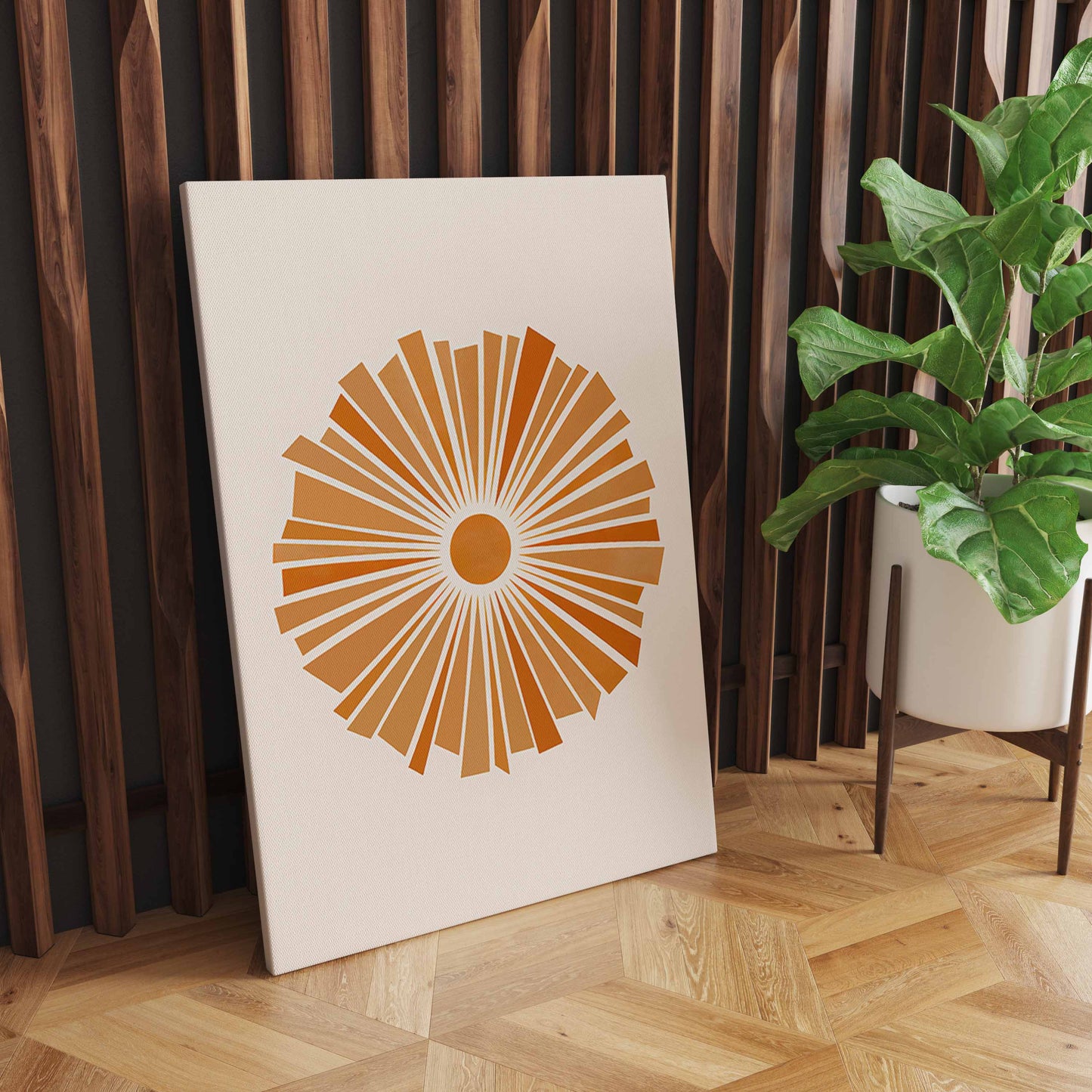 Abstract Sun Leaves Flower Geometry Boho Wall Art | Nordic Design for Living Room Decor S04E30